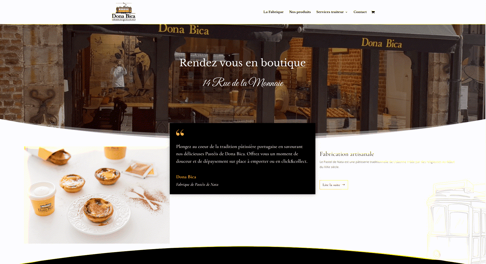 Site e-commerce Dona Bica avec click & collect développé par Aby